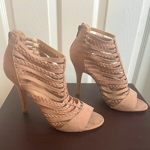 LC Lauren Conrad Spumoni peep-toe stiletto heels